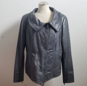 Danier Moto Style Leather Jacket Ladies XL